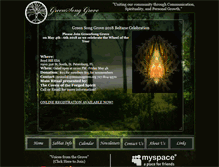 Tablet Screenshot of greensonggrove.org